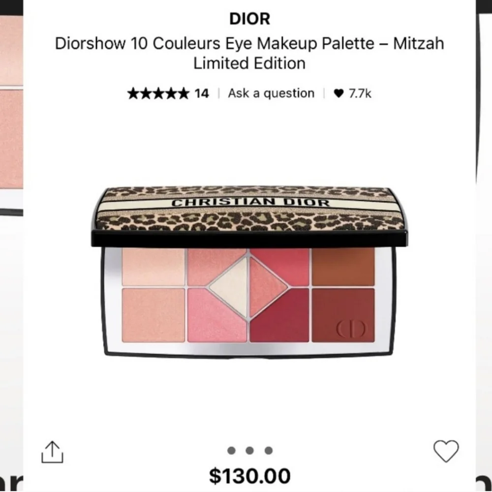 Limited edition brand new Mizah $130 Dior pallet